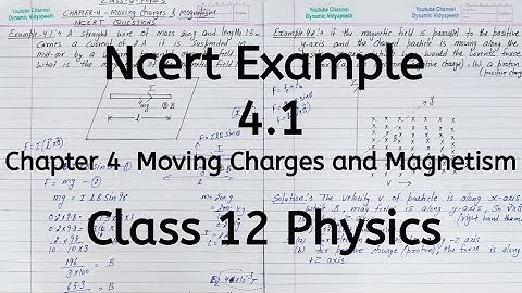 Ncert Example 4.1, Chapter 4, Moving Charges and Magnetism, Class 12 Physics