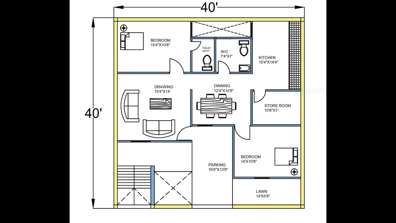 AutoCAD TUTORIAL, MAKING A FLOOR PLAN - YouTube