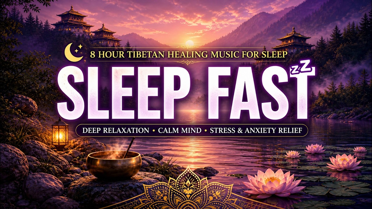 8 Hour Tibetan Healing Music for Sleep 💤 Deep Relaxation • Calm Mind ...