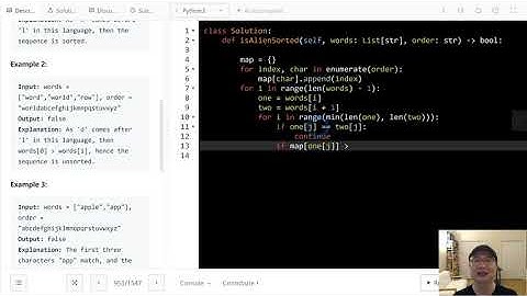 953. Verifying an Alien Dictionary | English | Easy