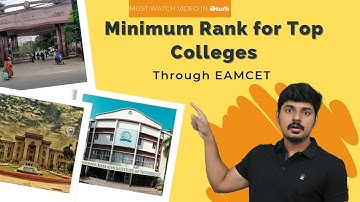 Minimum Rank Required for Top Colleges through EAMCET | EAMCET 2023 | Engineering | TS and AP