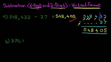 HOW TO SUBTRACT (6-Digit and 2-Digit Numbers) - Vertical Format