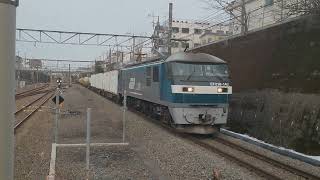 本日はＪＲ武蔵野線を走るＪＲ貨物を撮影します…忙しなく貨物列車が通過して行きます…
