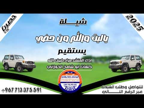 جديد 2026 شيلة عامه ياليت والله ون حض يستقيم ادا المنشد مراد ضيف الله كلمات ابو شامخ الخولاني