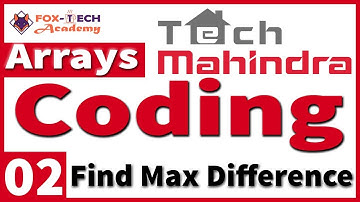 2. Tech Mahindra Coding Questions | Tech Mahindra | Coding Questions | Arrays Coding Questions