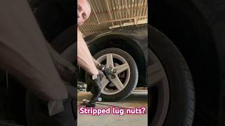 How to Remove a Stripped Lug Nut — Hammer on a Smaller Socket Trick #mechanictips #autorepair