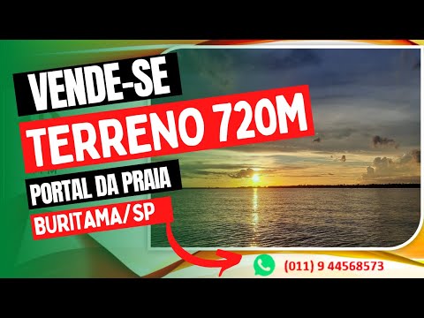 Terreno à venda 720m2  - R$ 115.000,00  - Portal da Praia em Buritama/SP