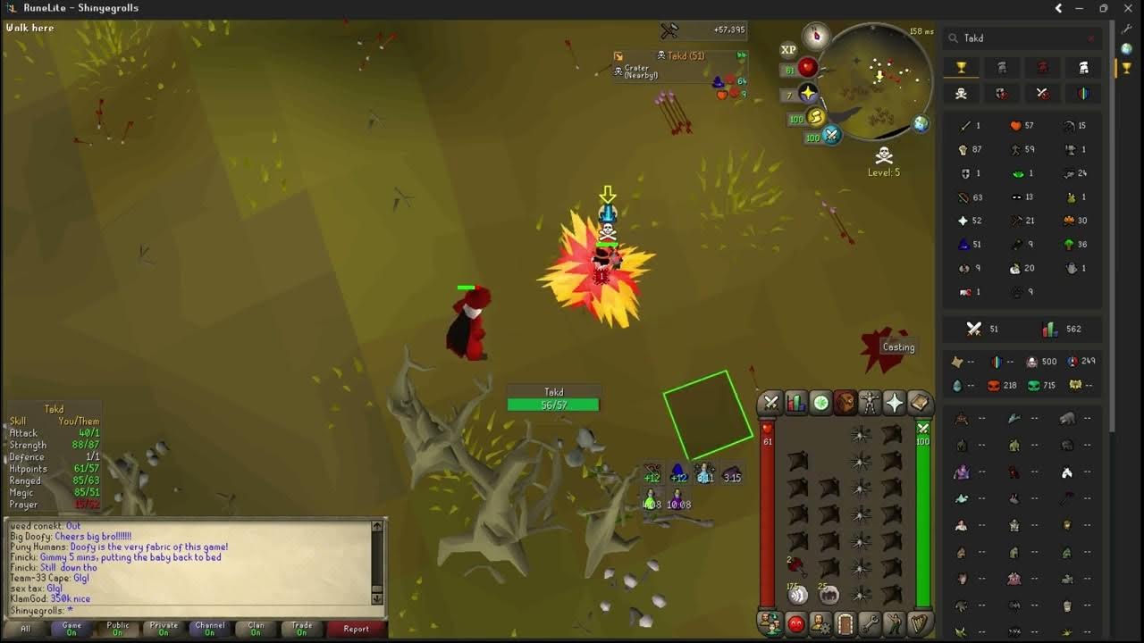 OSRS RuneScape Mage Pure PK BH, Ring of recoil saved the day haha YouTube