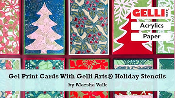 Create Seasonal Cards With Gelli Arts® Holiday Stencils by Marsha Valk