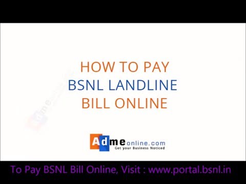 BSNL Landline Bill Payment Online | How to Pay BSNL Bill Online