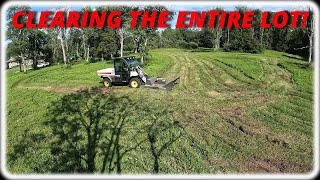 Using Two Brush Hogs On Our Bobcat Toolcat's To Clear An Entire Lot!