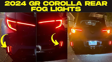 How to Install Rear bumpers Fog Lights in your 2024 GR Corolla
