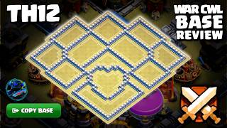 Best TH12 War CWL Base Link 2026: A Layered Anti-3-Star Layout for Clan Wars!