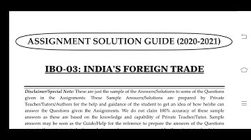 IBO 03 Ignou Solved Assignment 2020-21