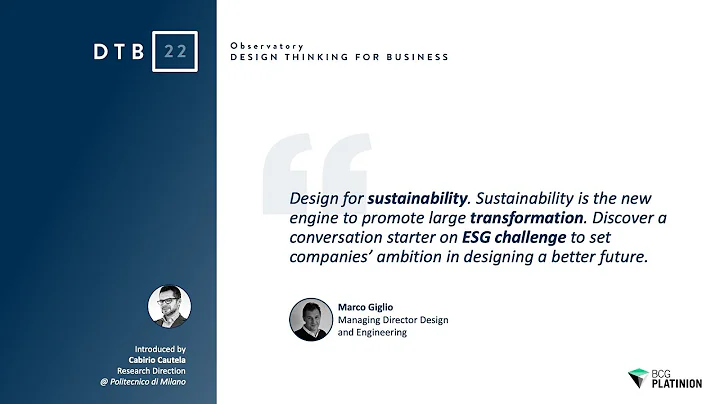 DTB22 - PERSPECTIVE SESSION [Marco Giglio, BCG Platinion]: Inclusive Design