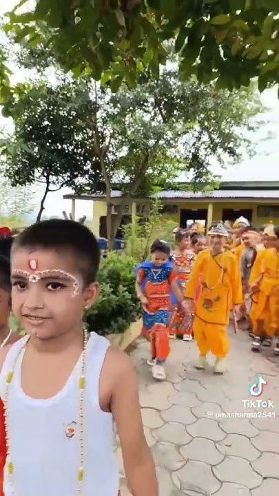 Krishna and Radha ️.School program Krishna students#nepal #krishna # ...