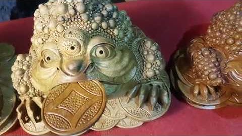 Tượng Thiềm Thừ | Cóc Ngậm Tiền | Gỗ Xá Xị - Gù Hương