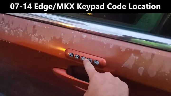 07-14 Edge/MKX Keypad Code Location