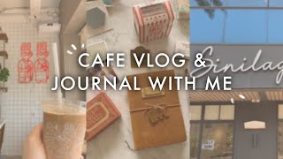 Cafe vlog + Journal with me in passport Travelers Notebook.