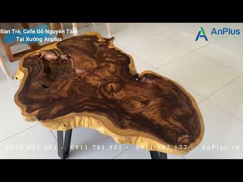 Video Xưởng Làm Bàn Trà, Cà Phê Gỗ Nguyên Tấm Me Tây Tự... - youtube