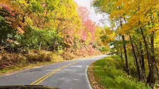 Drive through Blue ridge mountains in North Carolina (latest fall video 2022)