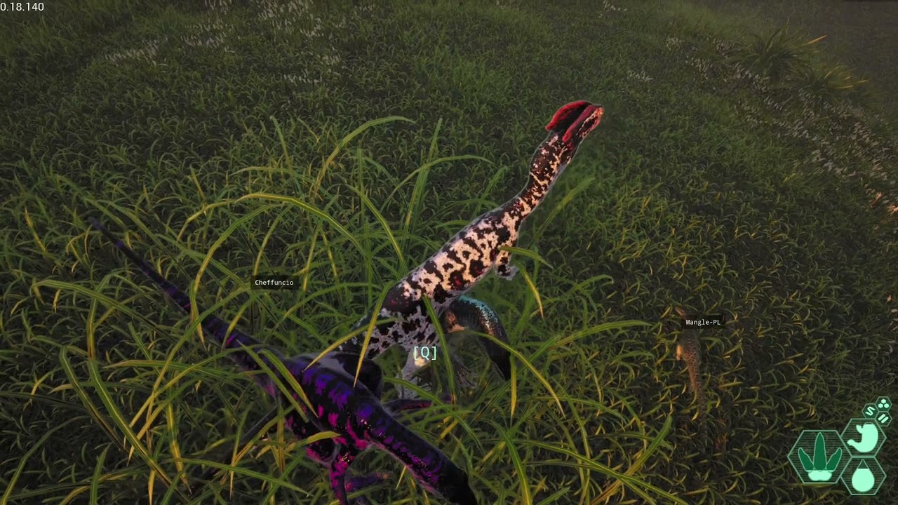 The Isle. Dilo's last call for friends. Raptor's hunting Dilos.