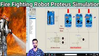 Fire Fighter Robot Project in Proteus 8.9 | Arduino Based Simulation Step by Step