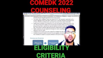 Comedk counselling 2022 Eligibility criteria in one minute 🔥 #comedk_counseling #comedk #eligibility