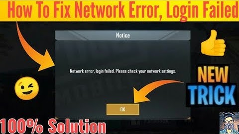 Fix network error login failed please check your network settings pubg mobile or pubg lite solution