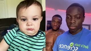 Baby can't help but smile back at viral video #Shorts