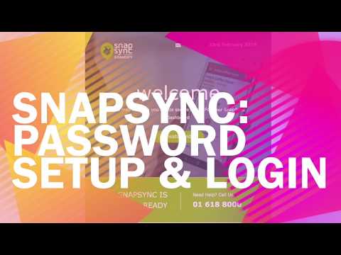 How to login to SnapSync for the first time!