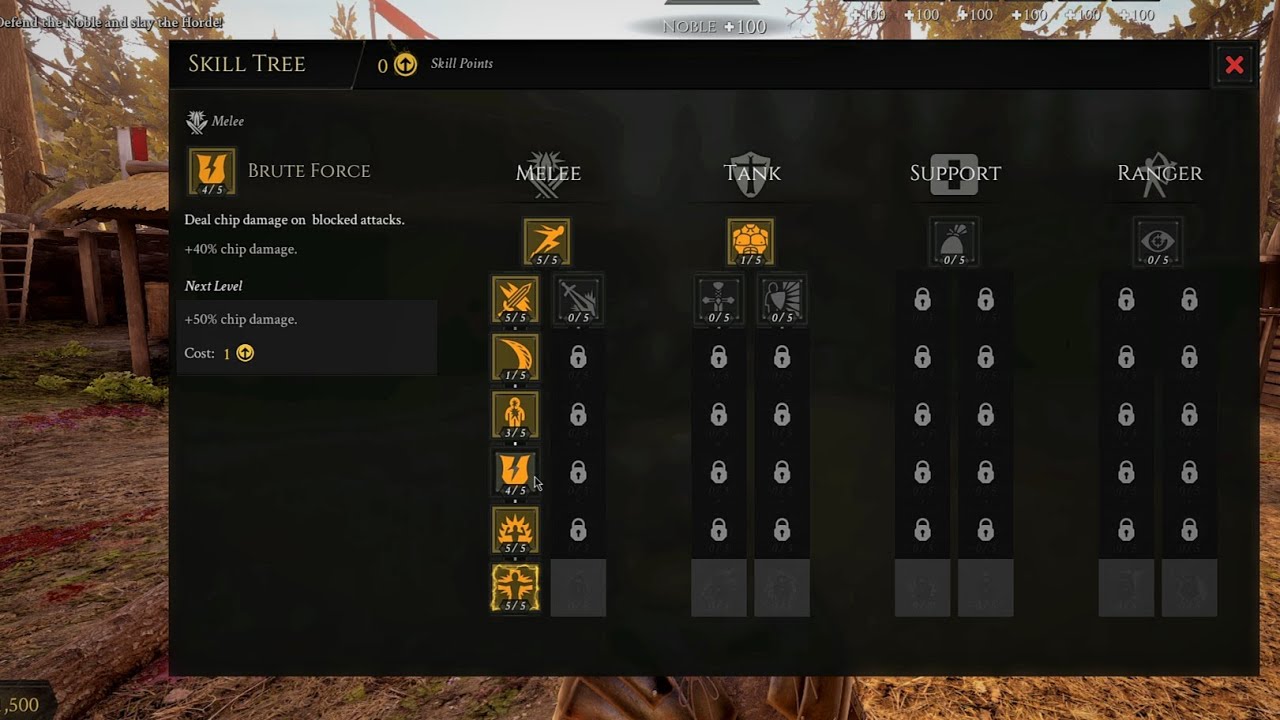 Skill Tree of One Handed Weapon for VICTORY | Mordhau - Horde