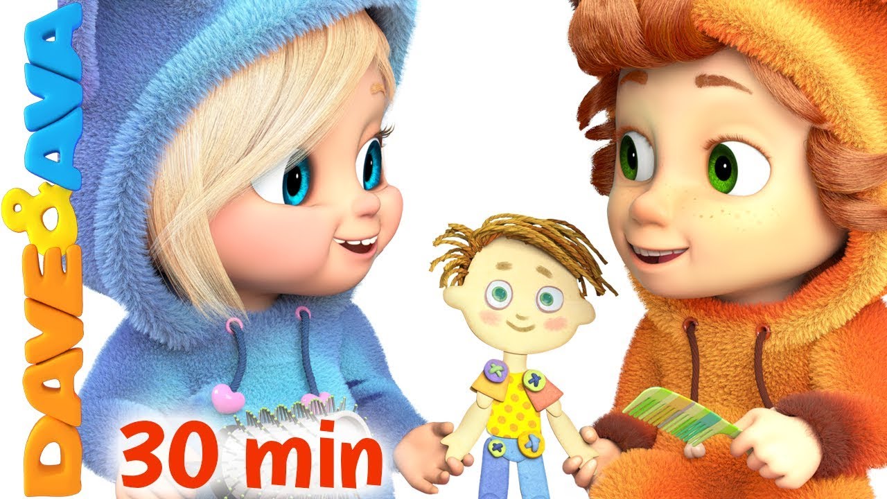 ❤️ Pin Pon | Nursery Rhymes Collection | 30 min | Songs for Babies from Dave and Ava ❤️