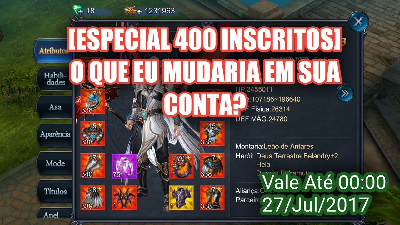 ESPECIAL 400 INSCRITOS AMANHÃ PARTICIPE- Goddess Primal Chaos - YouTube