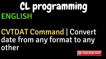 IBM i, AS400 Tutorial, iSeries, System i -CVTDAT command | Convert date - any format to any format