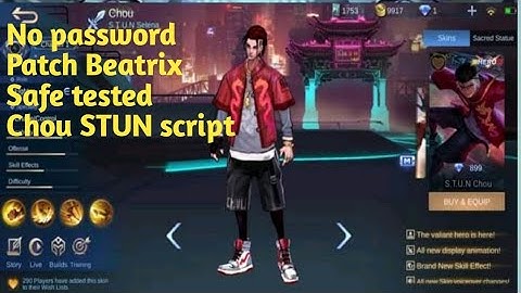 Chou S.T.U.N skin script update Patch Beatrix