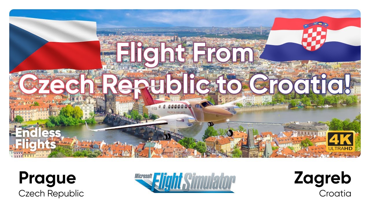 Czech Republic to Croatia - Full Flight and Aerial View - 4K Video - Microsoft Flight Simulator