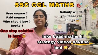 SSC CGL MATHS STRATEGY 🎯 | JUST DO THIS MUCH 😤 | SSC CGL | #ssccgl #books #sscmaths #sscexam