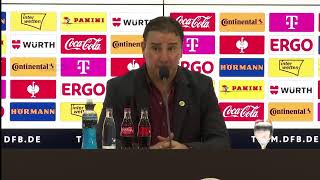 Rueda de prensa de la Selección Colombia tras el partido contra Alemania