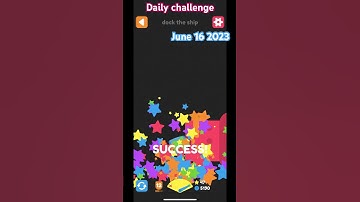 Squiggle drop - daily challenge June 16 2023 | dock the ship #applearcade #squiggledrop