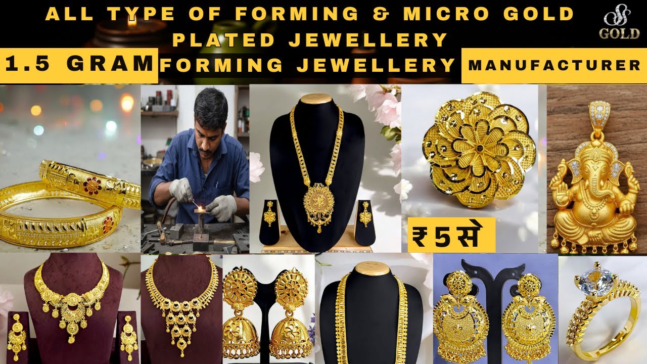 1.5 Gram Gold Forming Manufacturer | Micro Gold Plated Jewelry | SS Gold Jewellery Wholesale Kolkata