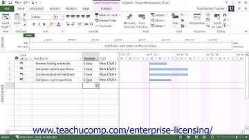 Microsoft Office Project Tutorial 2013 Tasks Lesson 3.3 Employee Group Training