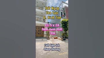Đất Tên Lửa cạnh Aeon Mall 70m | DT: 5 x 20 | Rẻ hơn thị trường 1tỷ | Giá: 9,x Tỷ | LH: 0946630033