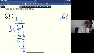 Finding The Factors of 63 (Hint of Division!)