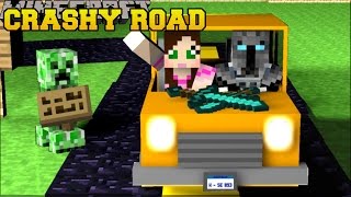 Minecraft: CRASHY ROAD! (GRAND THEFT AUTO CAR ESCAPE!) Mini-Game screenshot 3