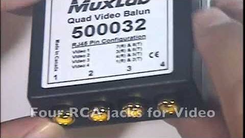 500032 Muxlab Quad Video Balun with RCA