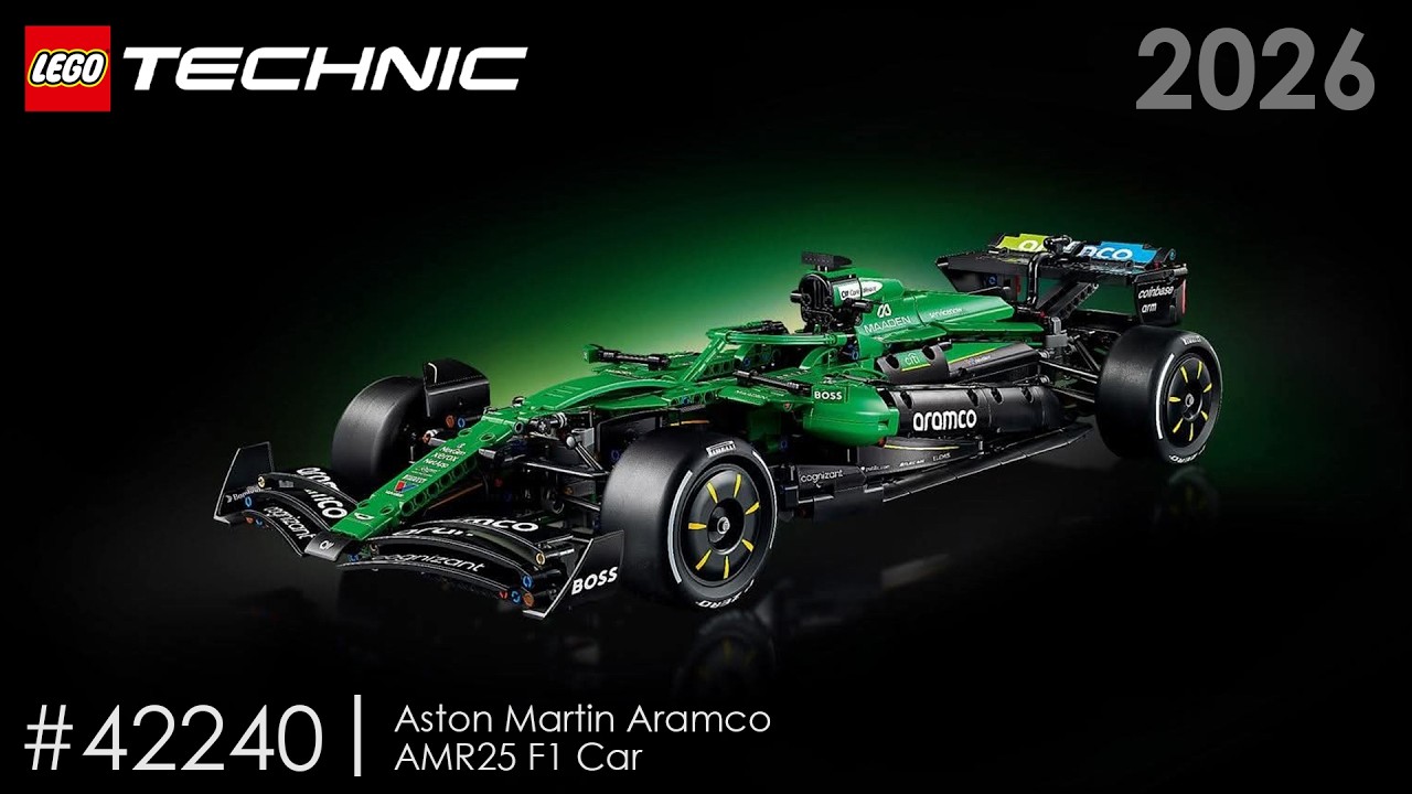 LEGO Technic - Aston Martin Aramco AMR25 F1 Car 42240 - YouTube