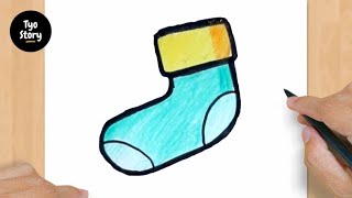 #265 How to Draw a Socks - Easy Drawing Tutorial