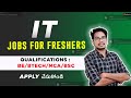 IT Jobs For Freshers | Software Jobs in Telugu | IT Jobs in Telugu | IT Jobs
