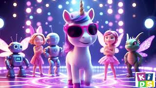 Unicorn Party Dance Song For Kids 3D Animated Edm Music Video With Fun & Magic